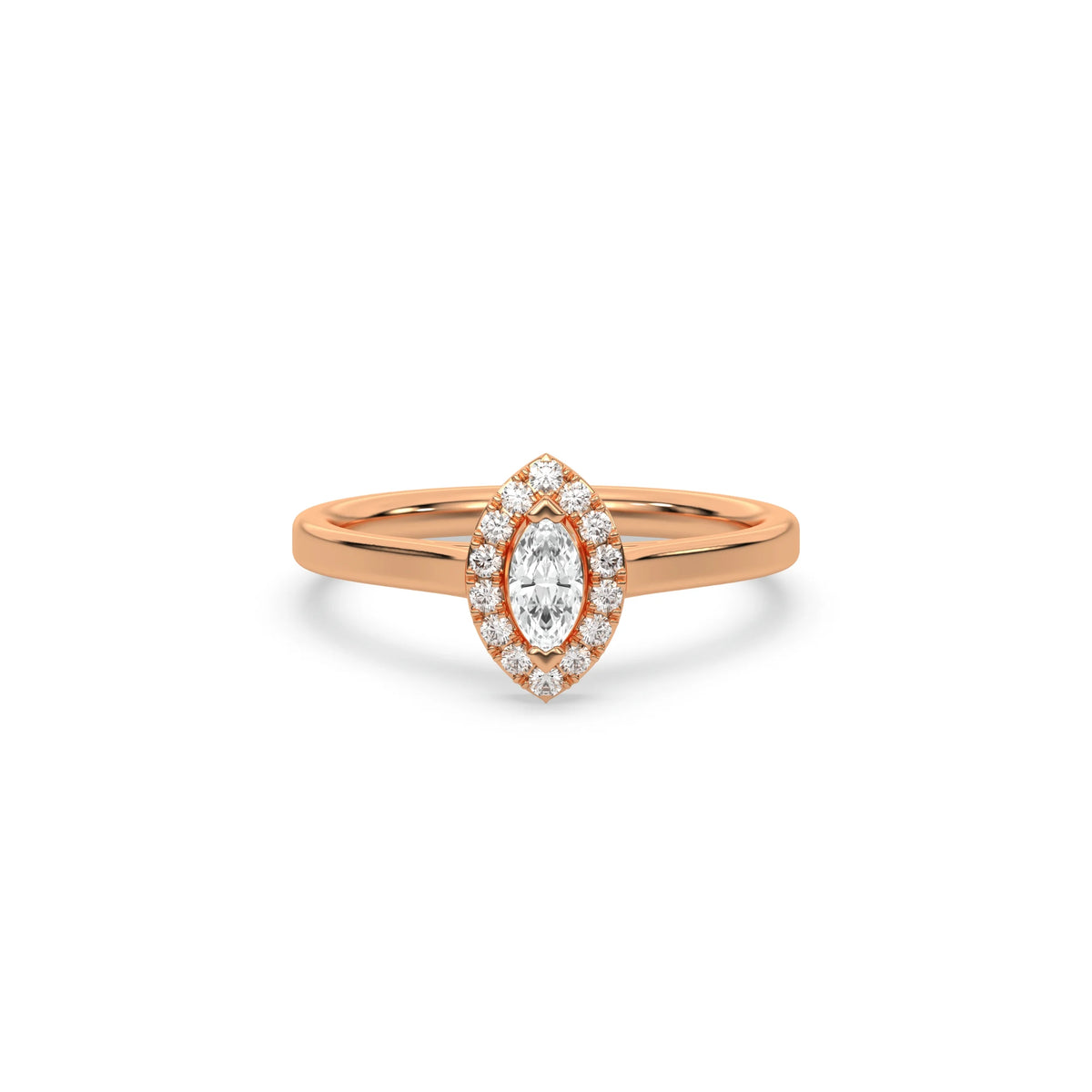 Marquise Diamond Ring, Halo Engagement Ring, Solitaire Ring, Marquise Engagement Ring, Promise Ring, Proposal Ring, Lab Diamond Ring