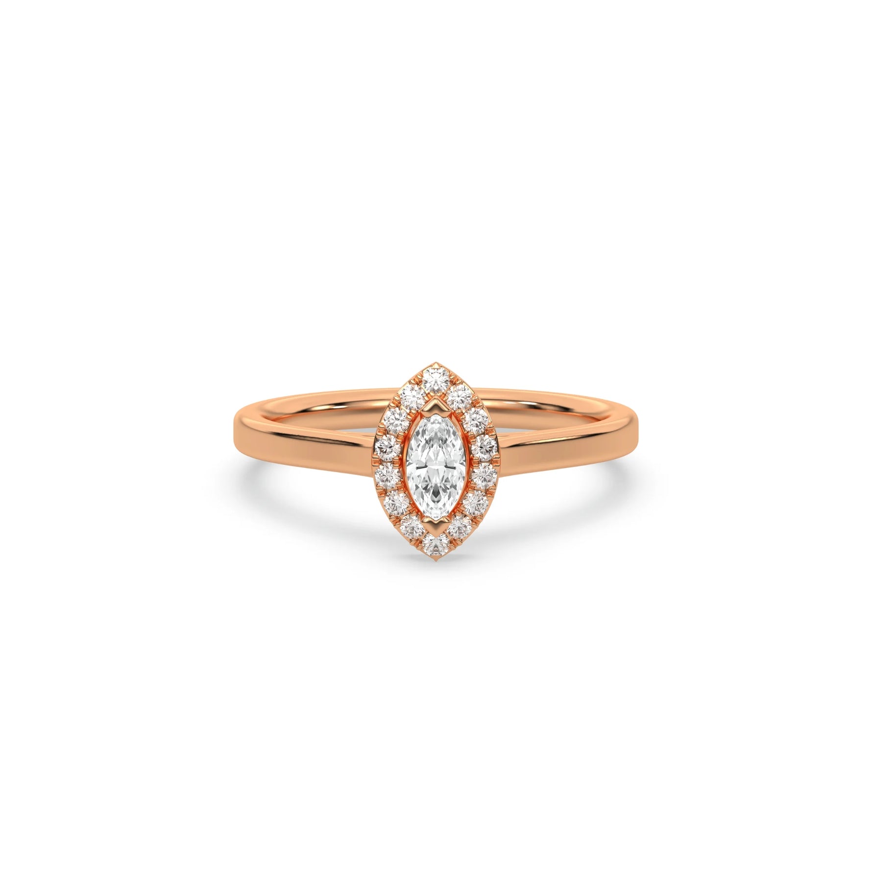 Marquise Diamond Ring, Halo Engagement Ring, Solitaire Ring, Marquise Engagement Ring, Promise Ring, Proposal Ring, Lab Diamond Ring