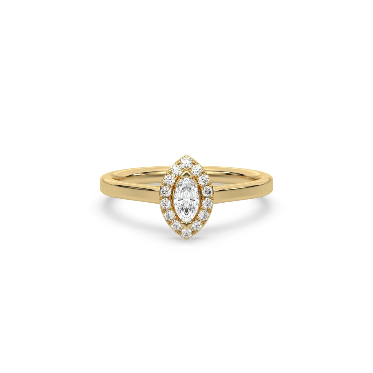 Marquise Diamond Ring, Halo Engagement Ring, Solitaire Ring, Marquise Engagement Ring, Promise Ring, Proposal Ring, Lab Diamond Ring