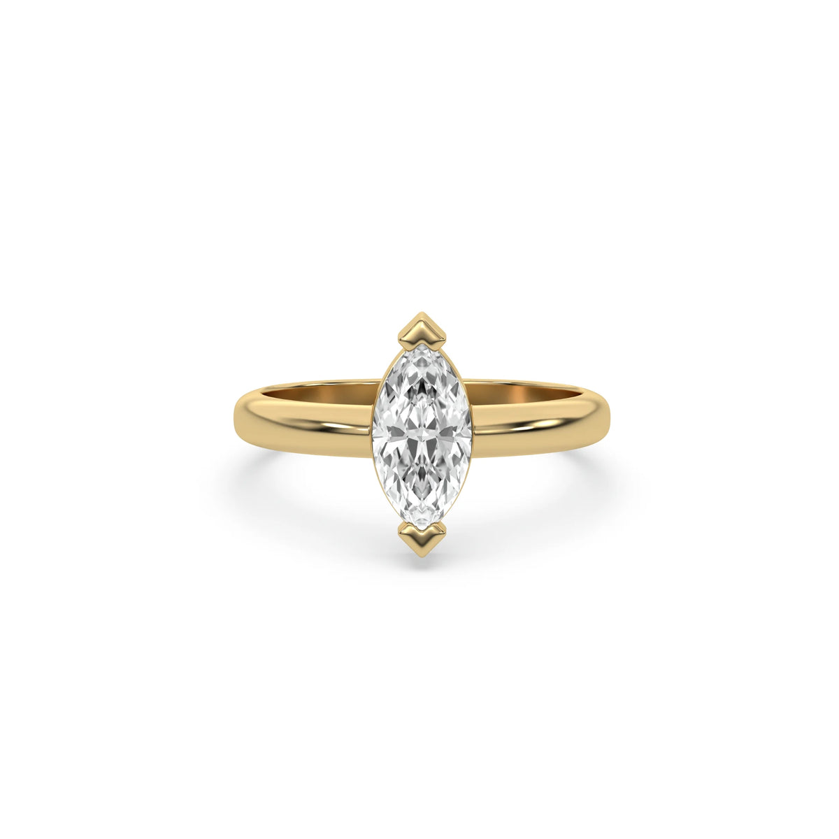 Lab Diamond Marquise Cut Solitaire Ring