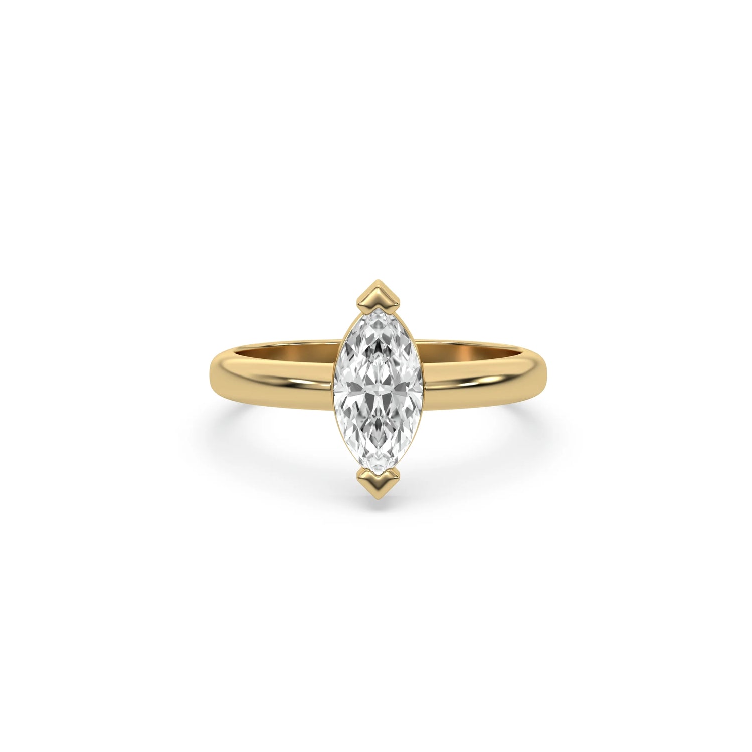 Lab Diamond Marquise Cut Solitaire Ring