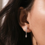 Marquise Diamond Hoops Earring  