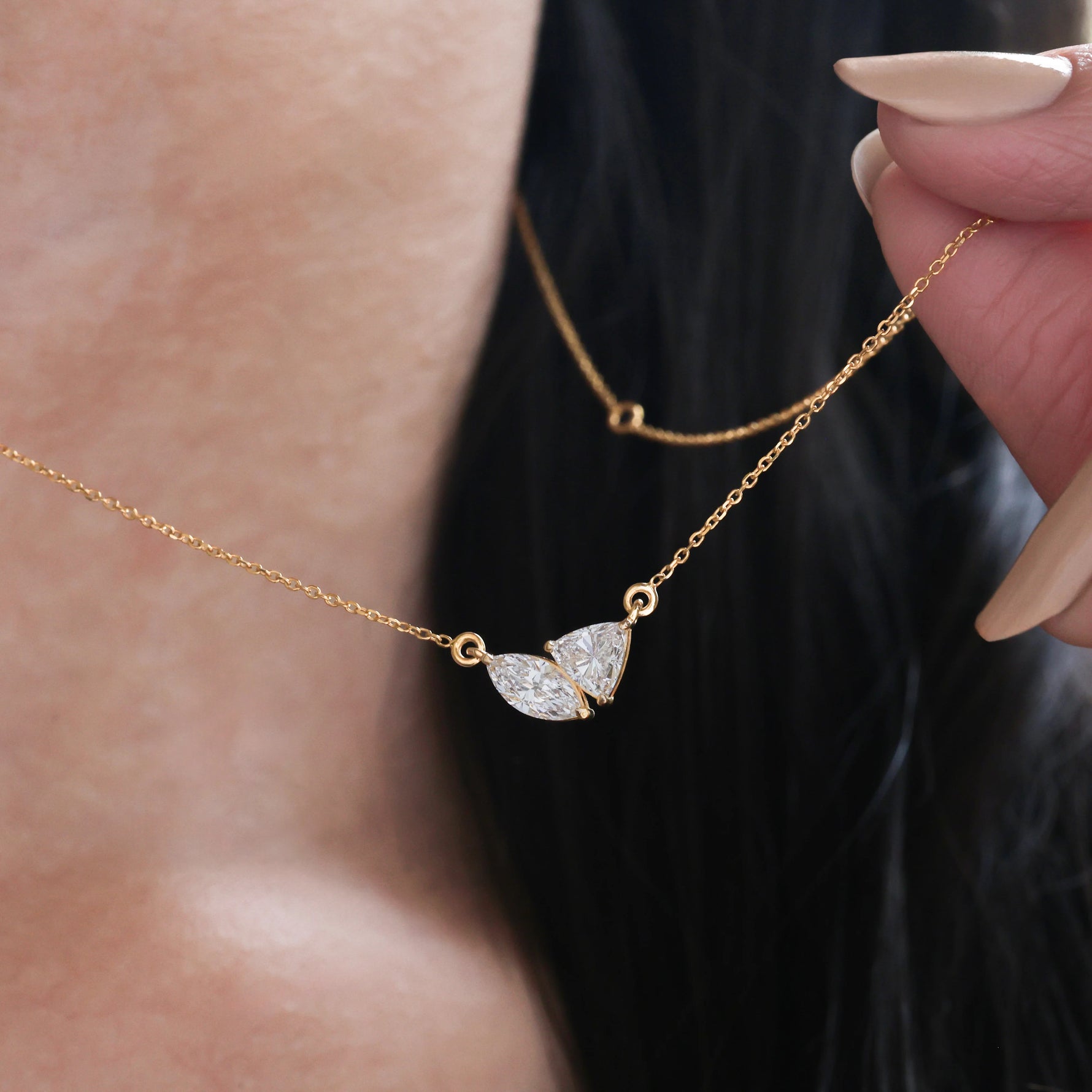 Marquise Diamond Necklace 