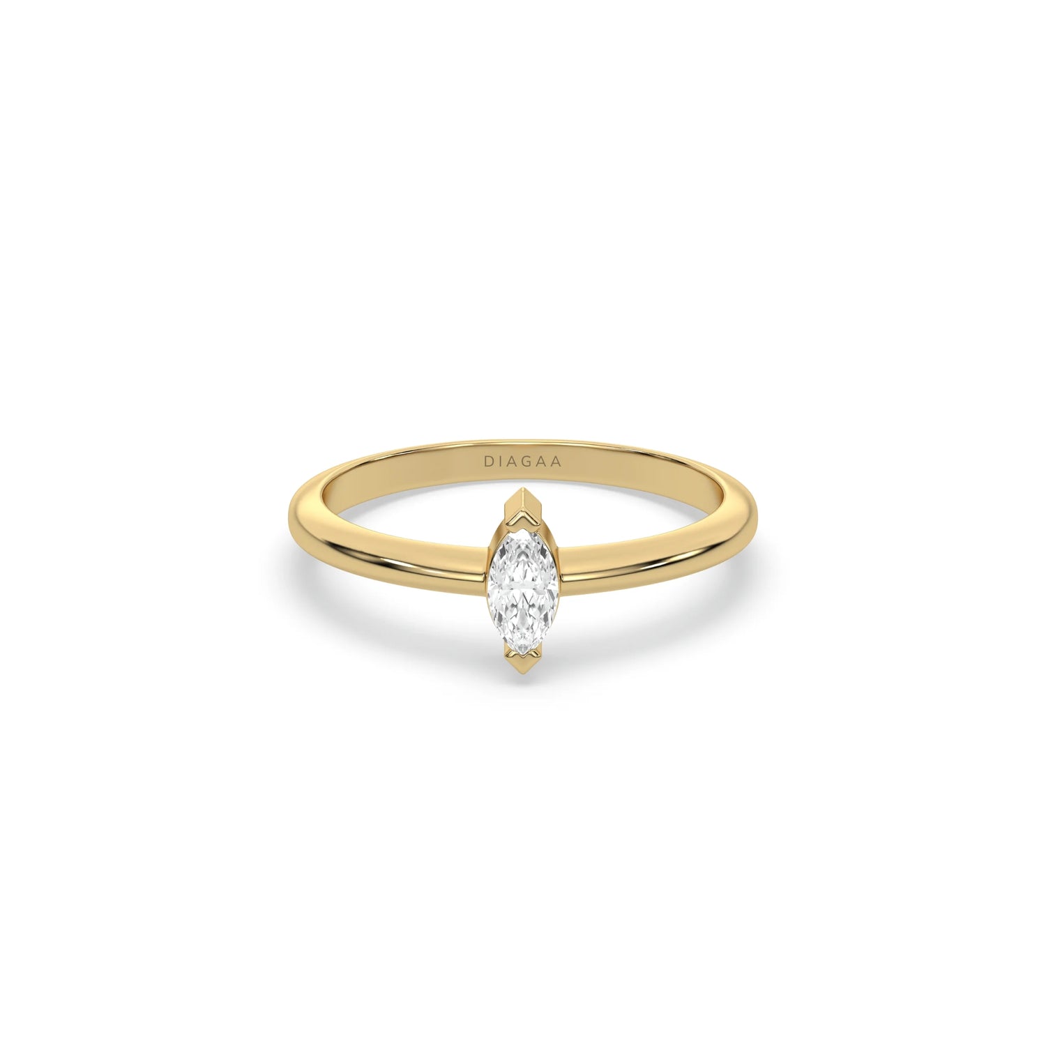 Lab Diamond Marquise Cut Engagement Ring