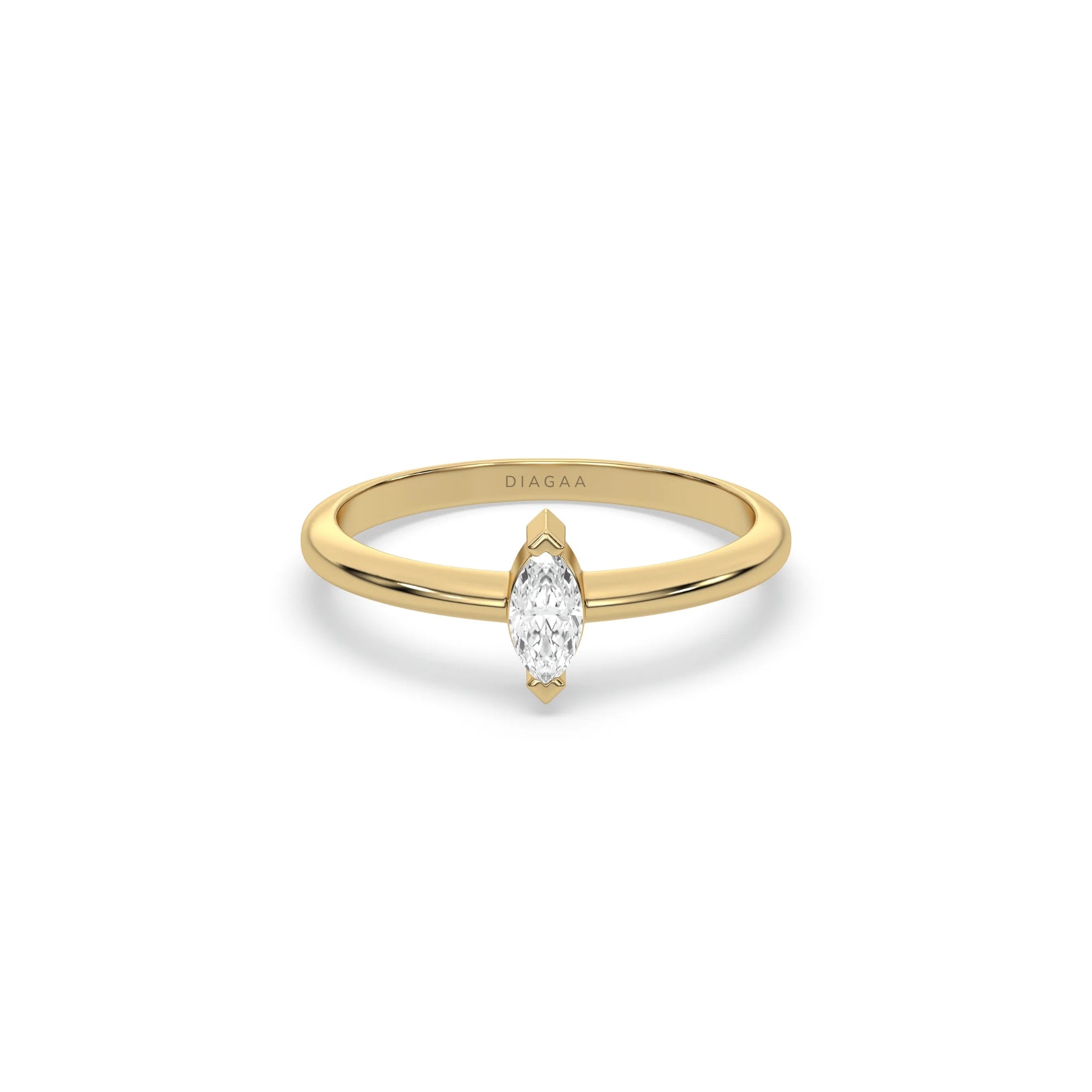 Lab Diamond Marquise Cut Engagement Ring