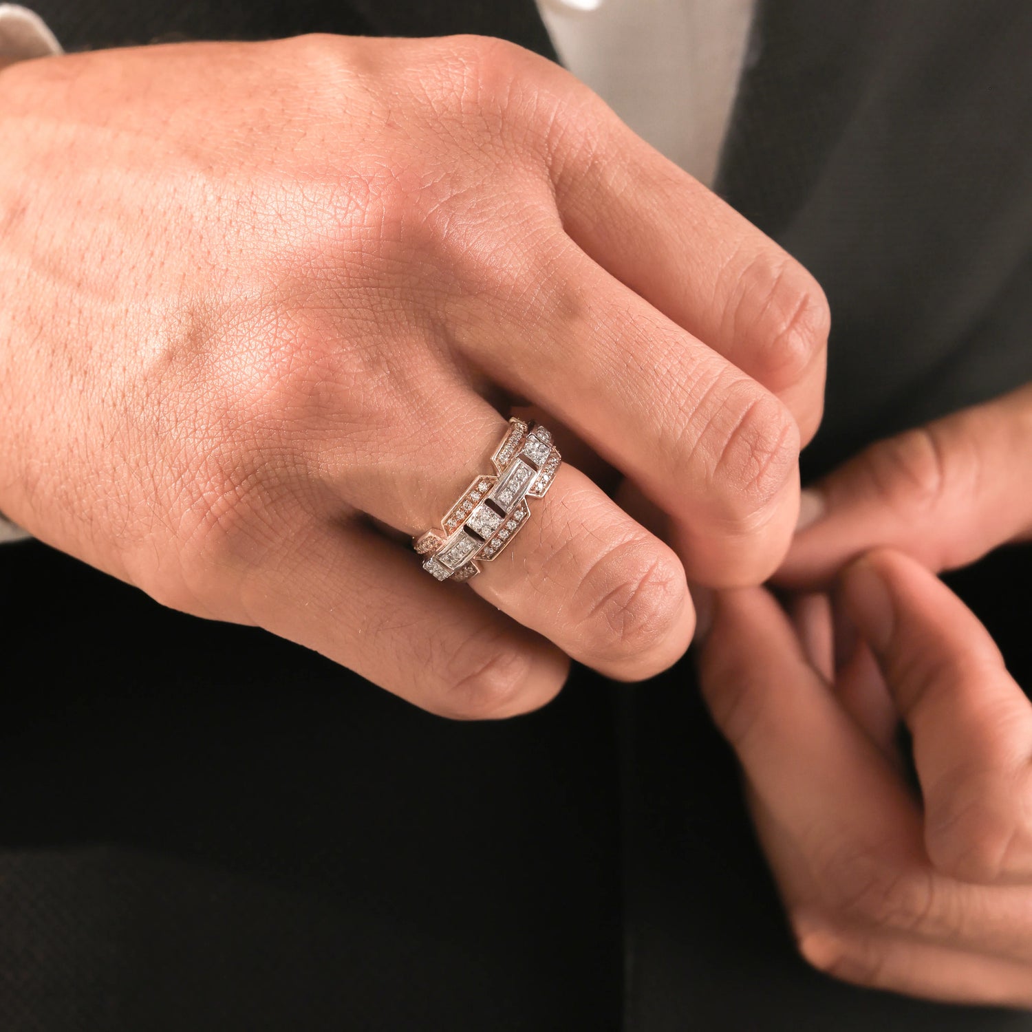 Mens  Gold Eternity Band