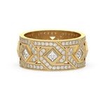 14K Yellow Gold Princess Cut Diamond Eternity Ring