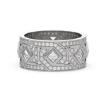 14K White Gold Princess Cut Diamond Eternity Ring