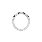 10K White Gold Black and White Eternity Ring