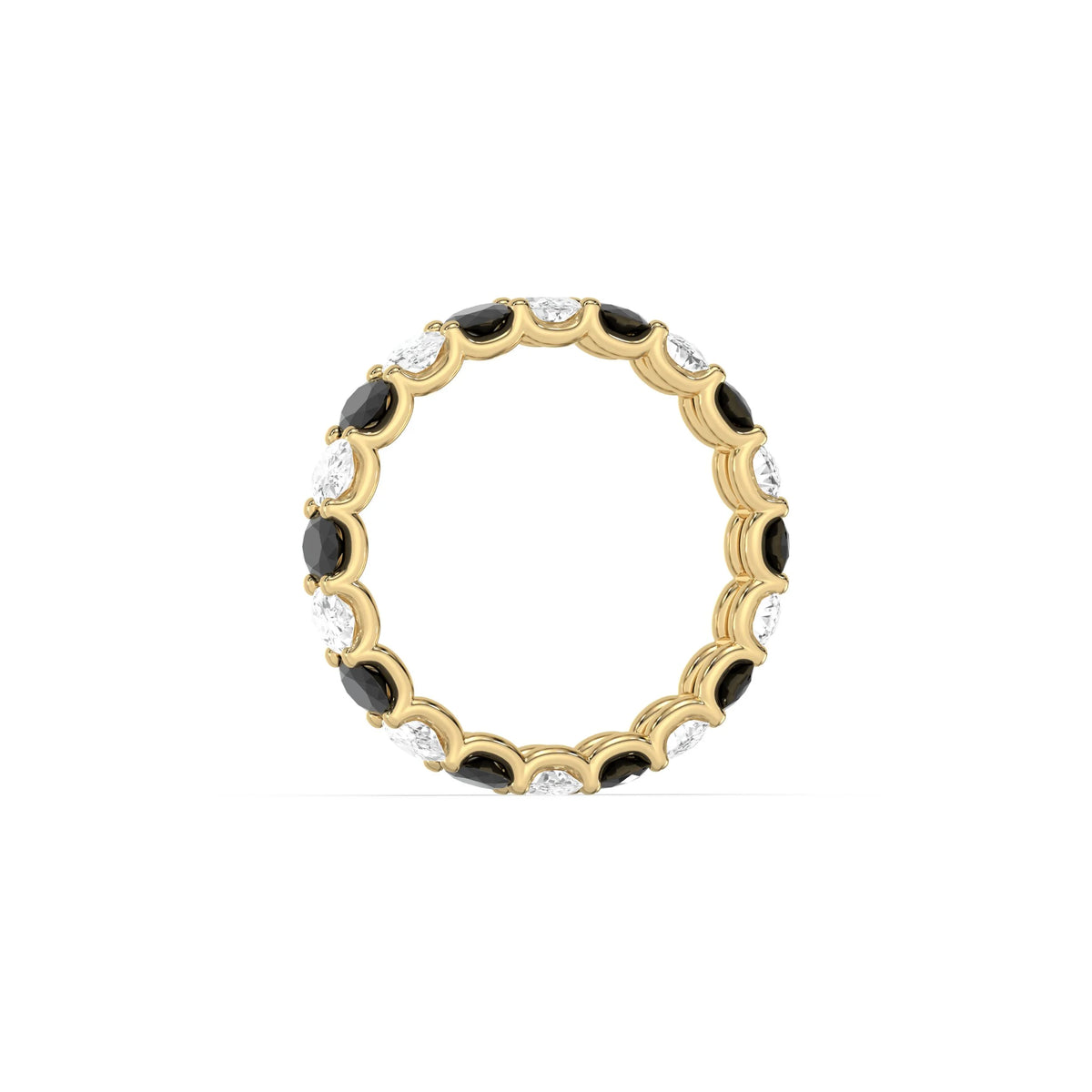 14K Yellow Gold Oval Diamond Full Eternity Ring