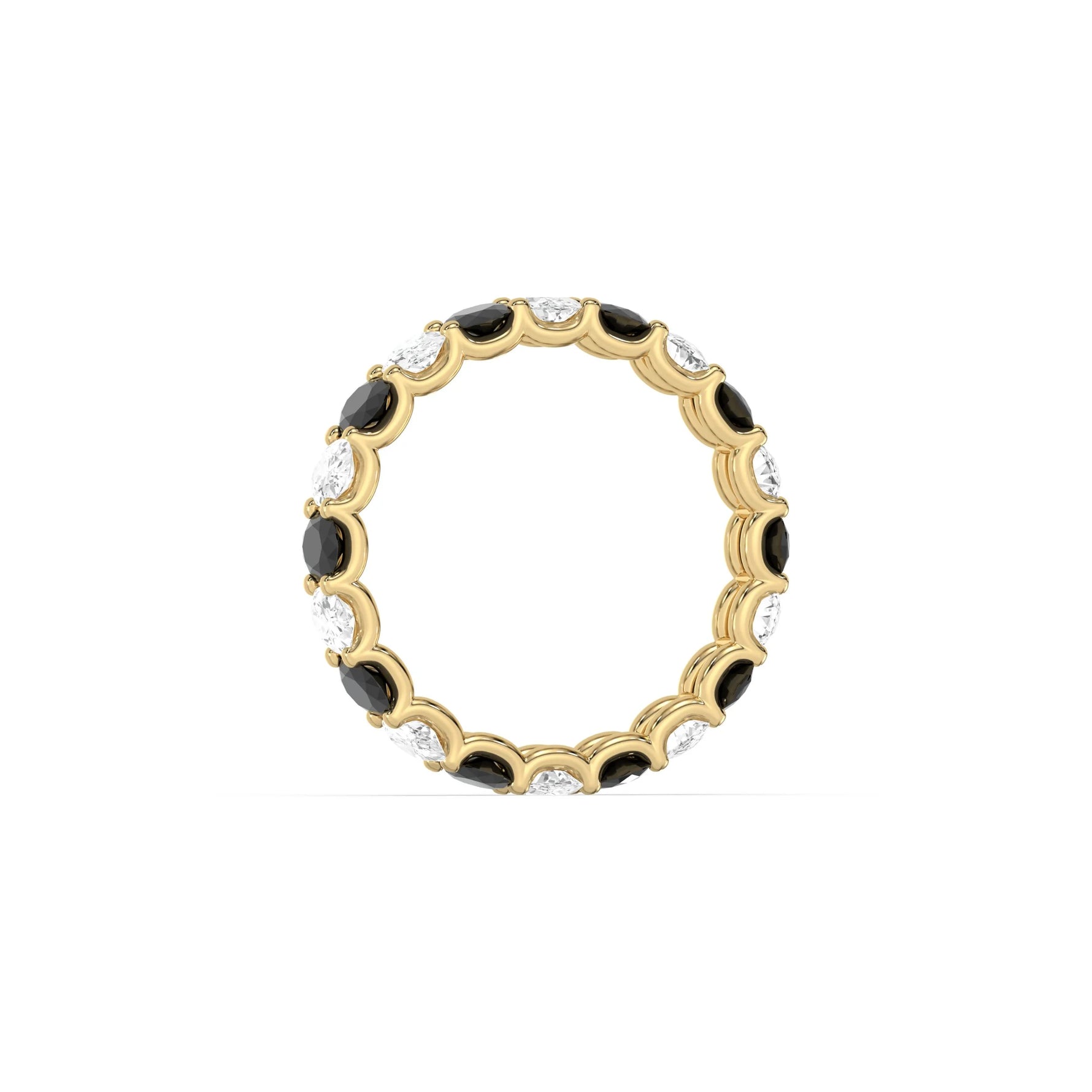 14K Yellow Gold Oval Diamond Full Eternity Ring