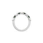 10K White Gold Oval Prong Setting Half Eternity Ring