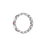 10K White Gold Red And White Eternity Ring