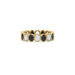 14K Yellow Gold Oval Bezel Setting Full Eternity Ring