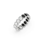 18K White Gold Oval Bezel Setting Full Eternity Ring