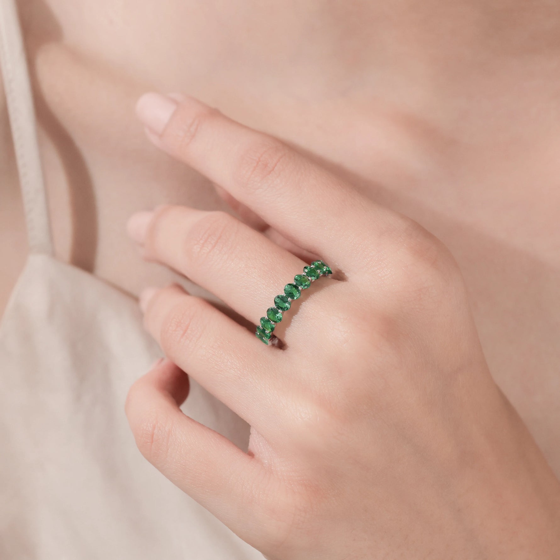 Oval Cut Women Gemstone Ring 