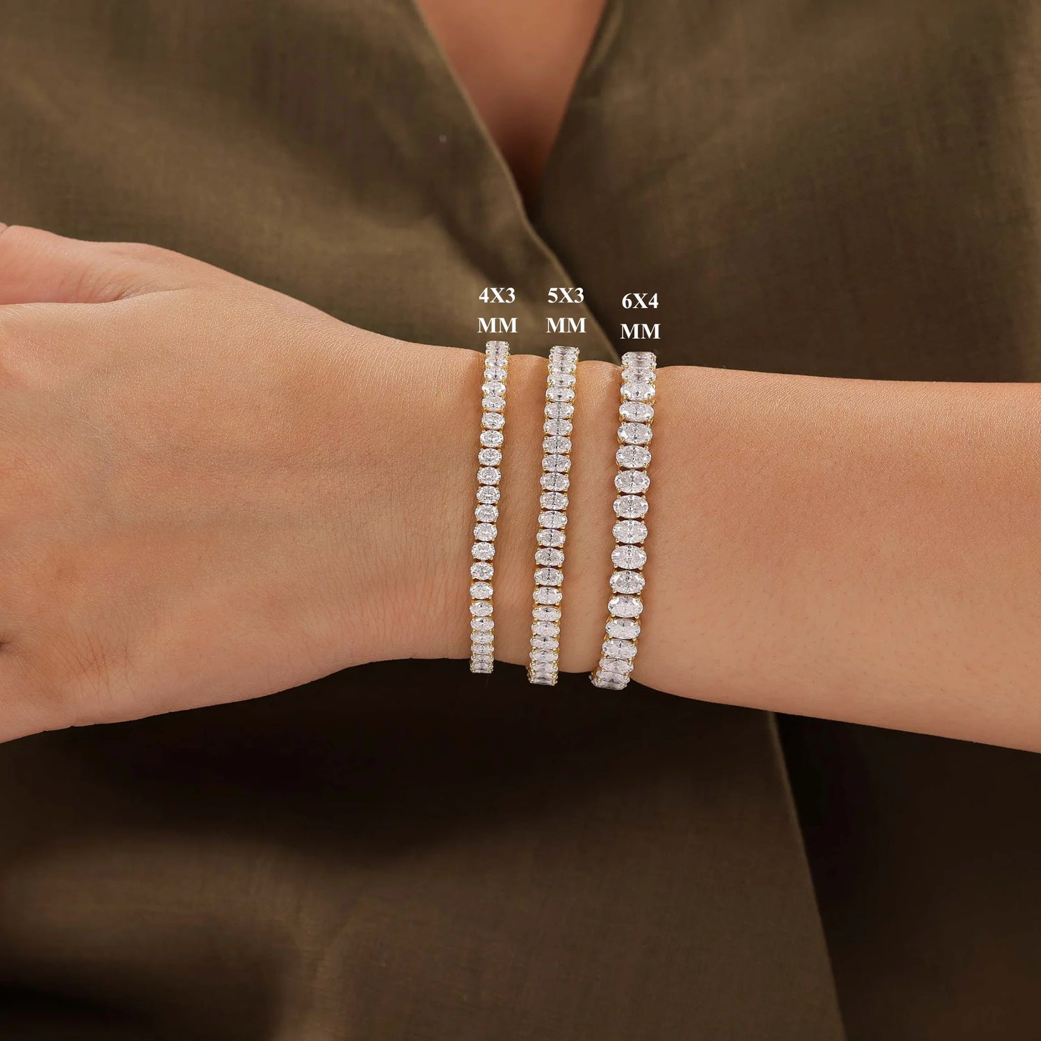 Oval Lab Grown Diamond Tennis Bracelet