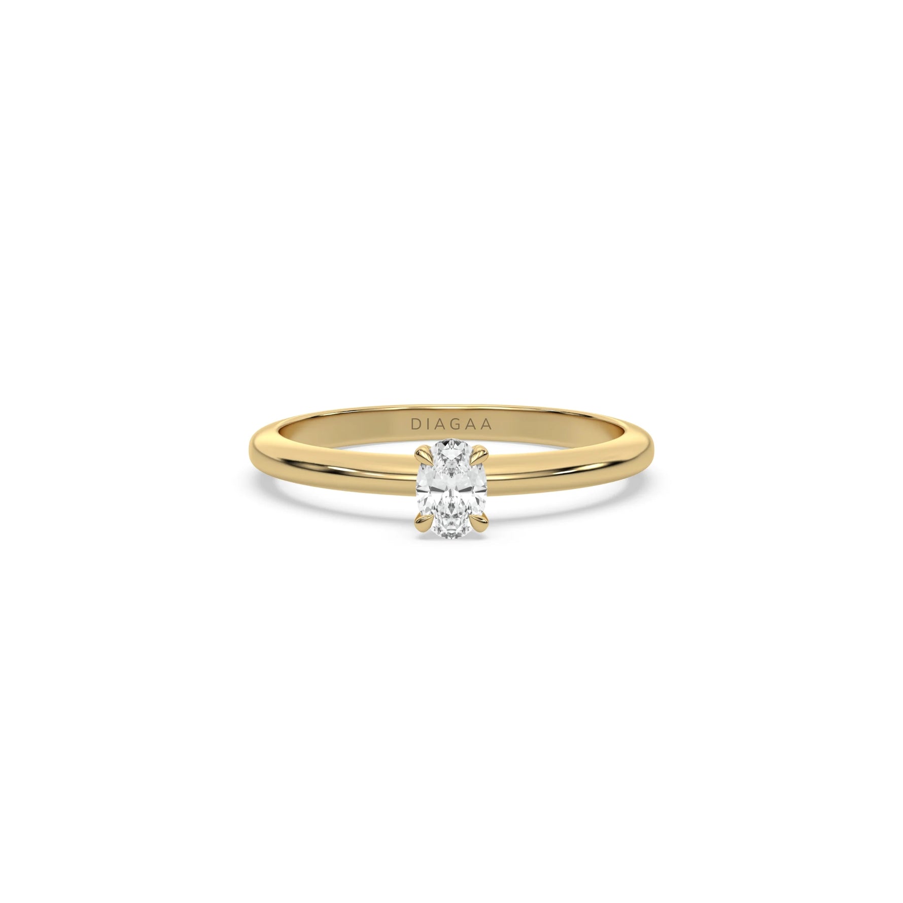 Oval Diamond Ring, Oval Engagement Ring, Solitaire Ring, Single Diamond Ring, 14K Gold Engagement Ring Promise Ring Diamond Propose Ring