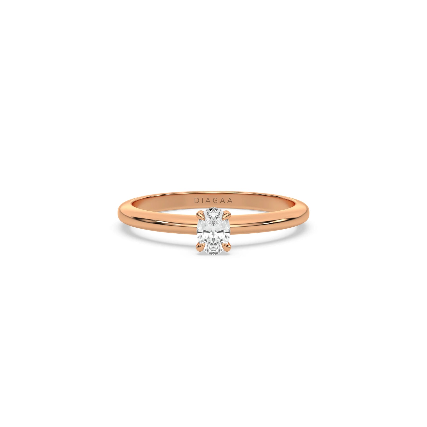 Oval Diamond Ring, Oval Engagement Ring, Solitaire Ring, Single Diamond Ring, 14K Gold Engagement Ring Promise Ring Diamond Propose Ring