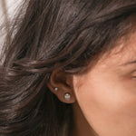 Oval Diamond Solitaire Earring 