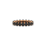 18K Rose Gold Oval Black Diamond Full Eternity Ring