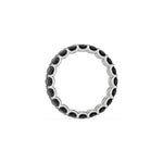 10K White Gold Oval Black Diamond Eternity Ring