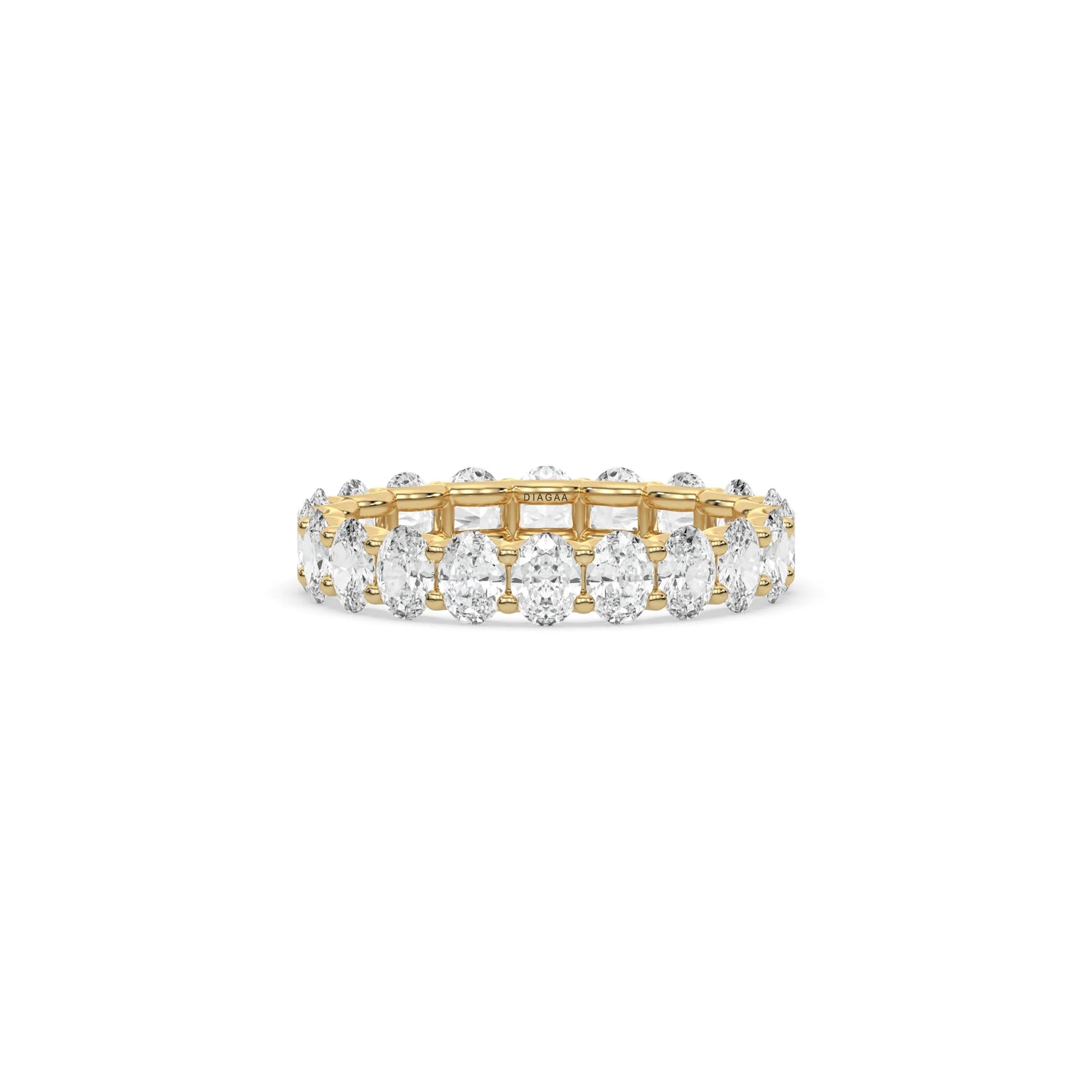 14K Yellow Gold Oval Diamond Full Eternity Ring