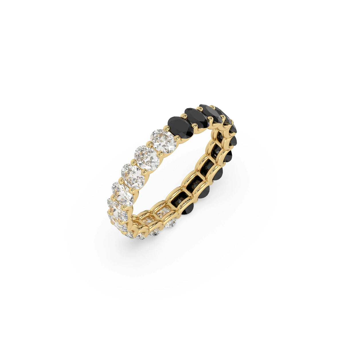 18K Yellow Gold Oval Diamond Full Eternity Ring