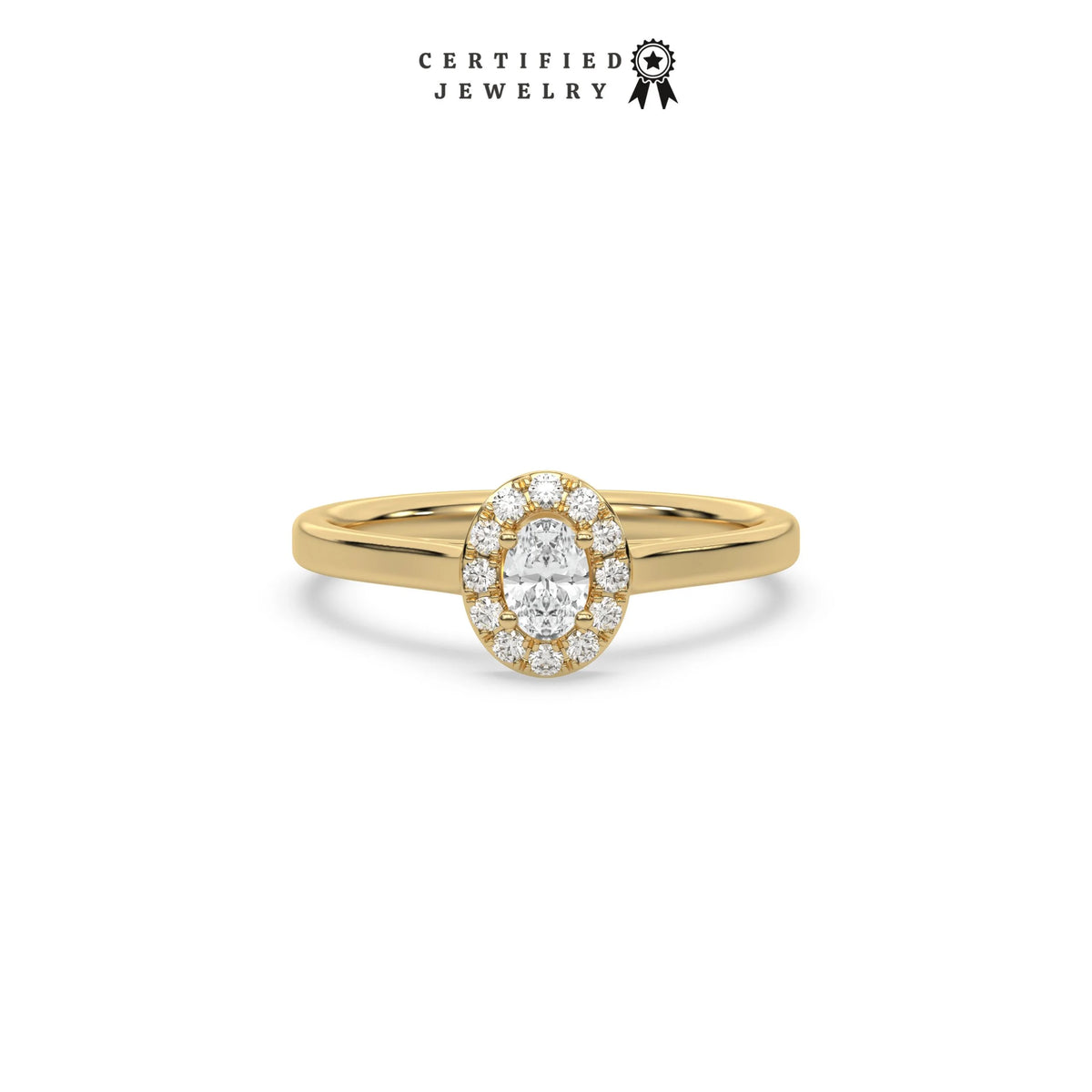 Oval Engagement Ring, Oval Diamond Ring, Solitaire Ring, Halo Engagement Ring, Promise Ring For Her