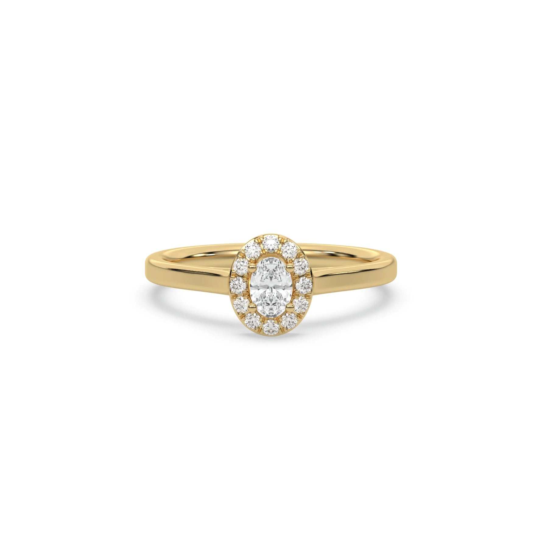 Oval Engagement Ring, Oval Diamond Ring, Solitaire Ring, Halo Engagement Ring, Promise Ring For Her