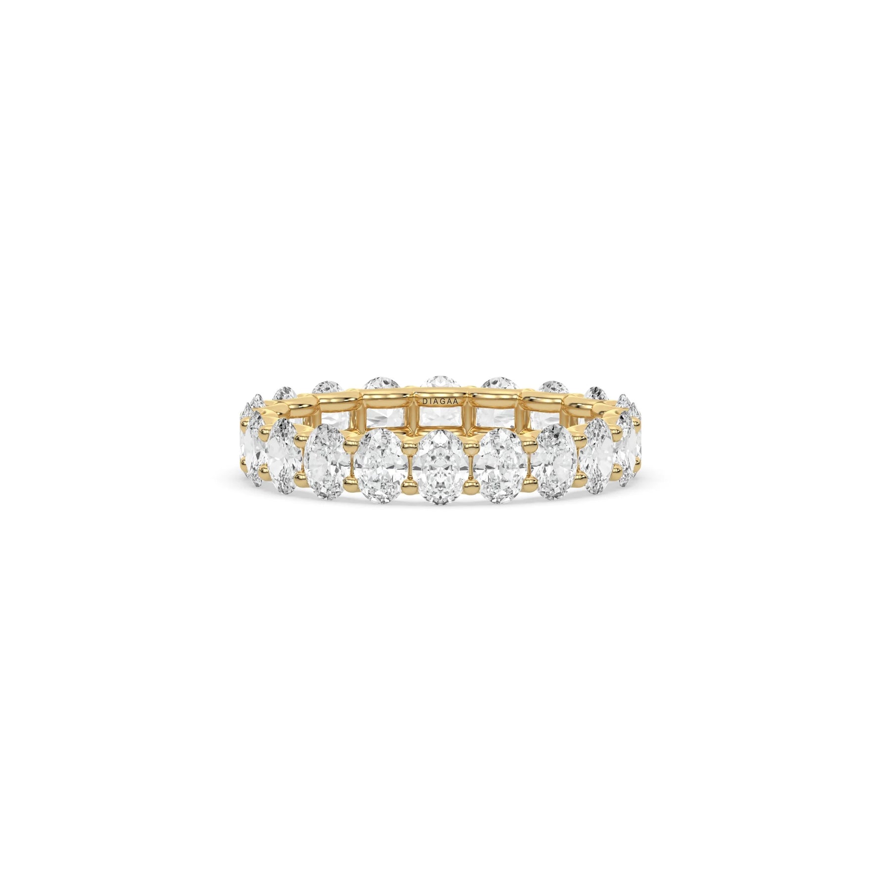 14K Yellow Gold Oval Diamond Full Eternity Ring