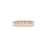 14K Rose Gold Oval Diamond Prong Setting Full Eternity Ring