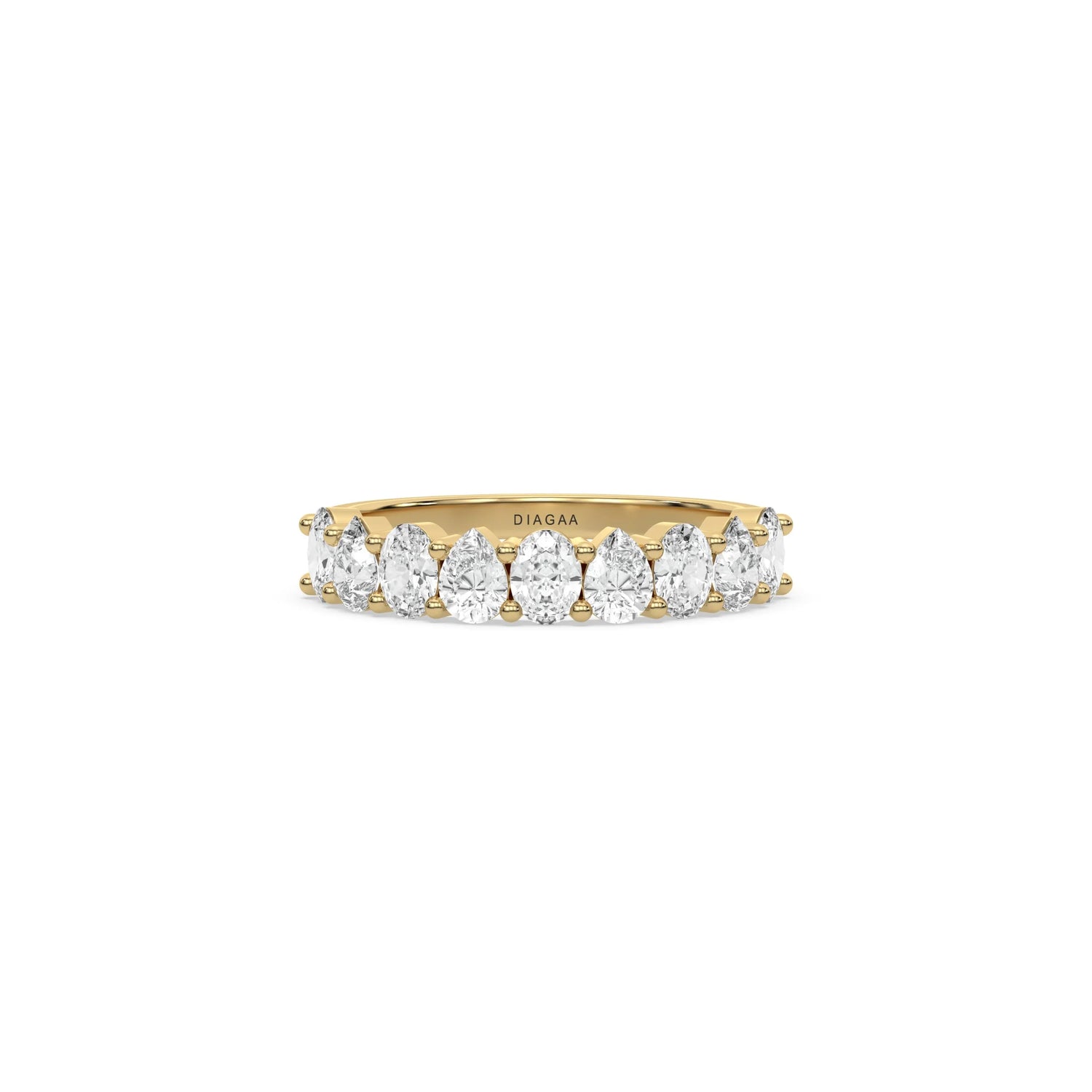 Pear And Oval Lab Grown Diamond Eternity Ring