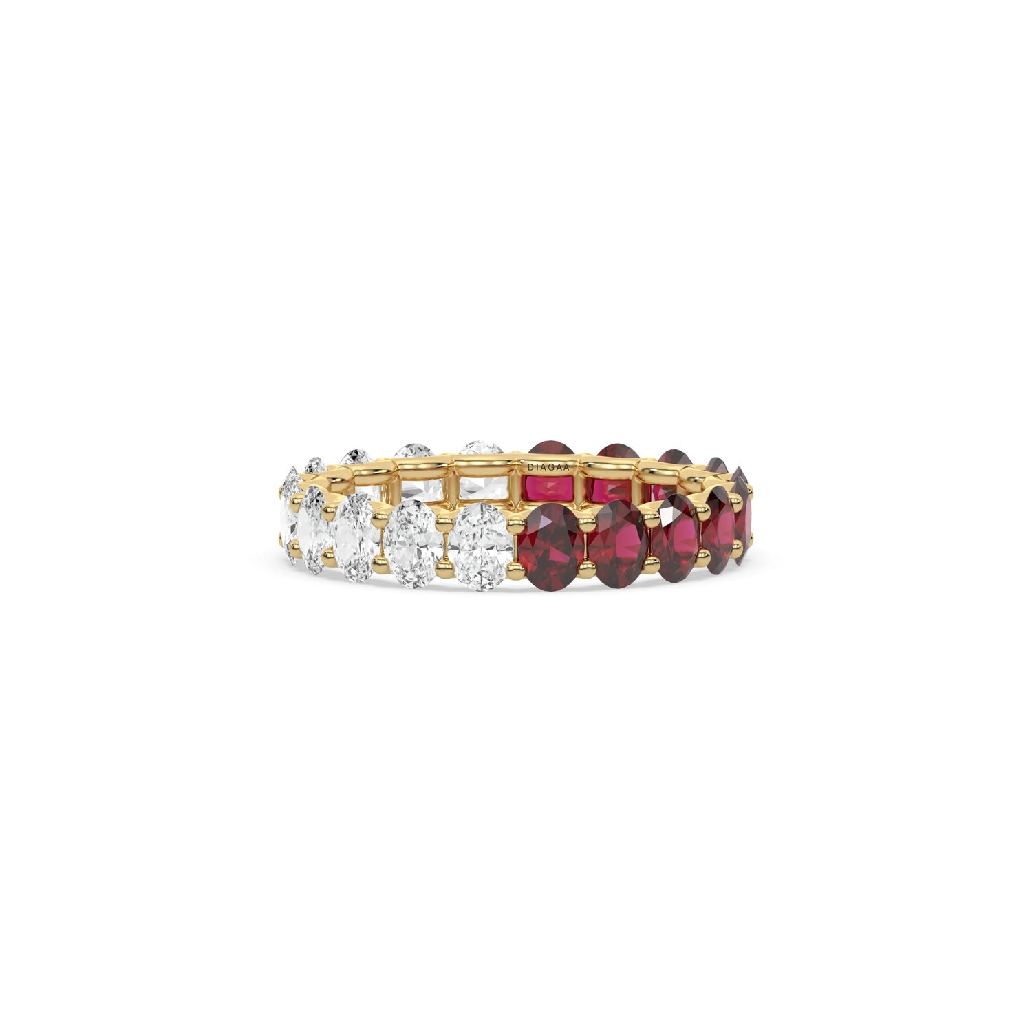 18K Yellow Gold Oval Full Eternity Ring