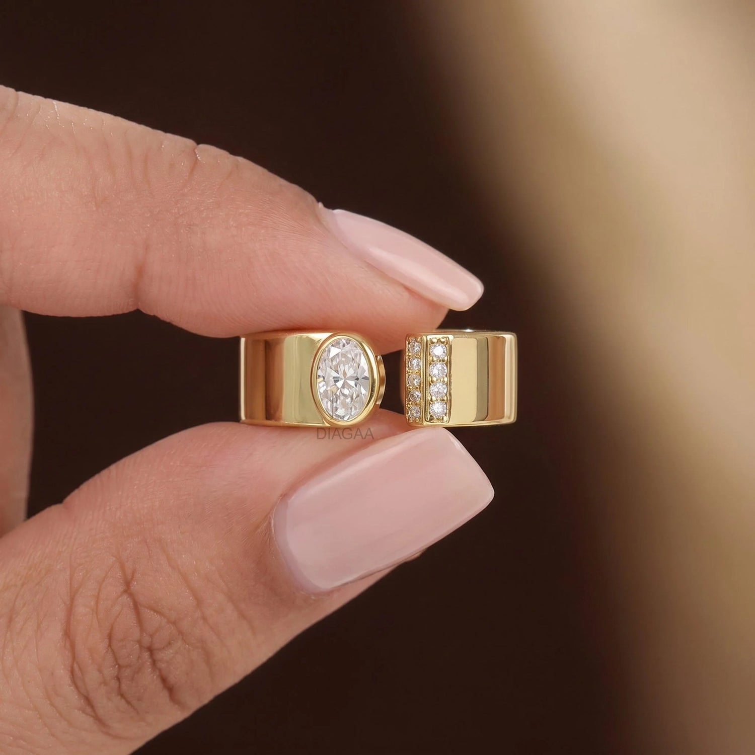0.60 CT Oval Lab Diamond Statement Ring