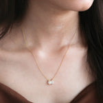 Twin Sparkle Oval Cut Diamond  Cluster Necklace