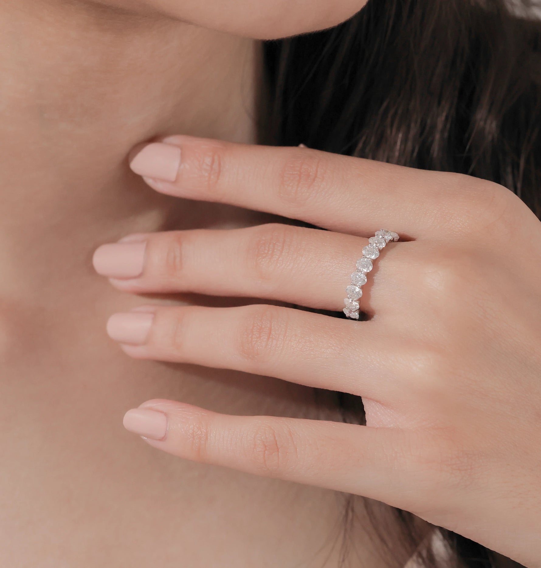 Oval Diamond Women Ring 