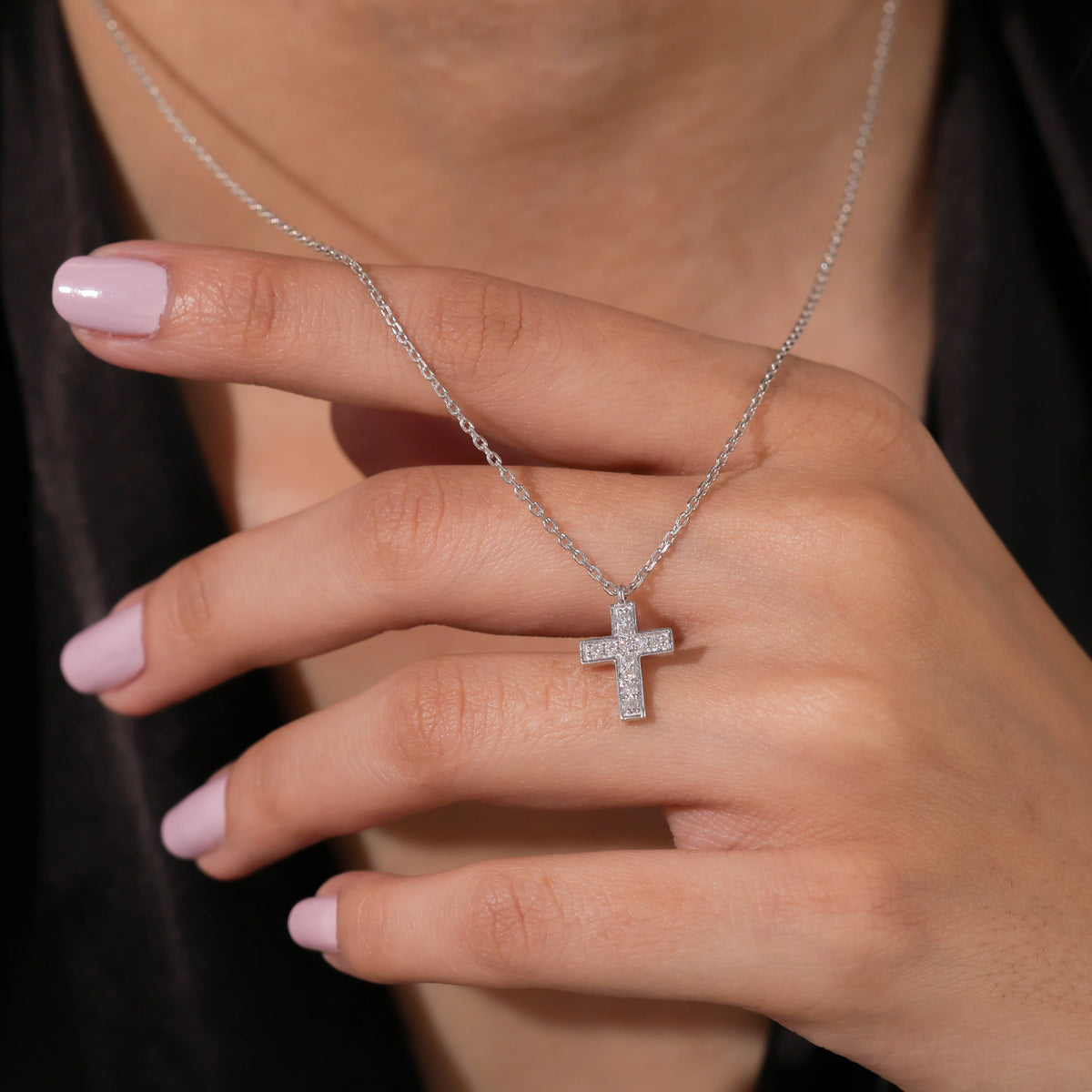 Pave Set Round Diamond Pendant