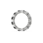 10K White Gold Pear Black and White Diamond Eternity Ring