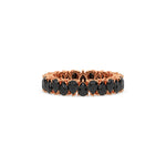 18K Rose Gold Pear Black Diamond Eternity Ring