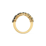 14K Pear Black Diamond Eternity Ring 