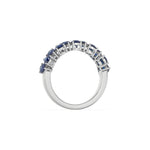 14K Pear Sapphire Gemstone Eternity Ring 