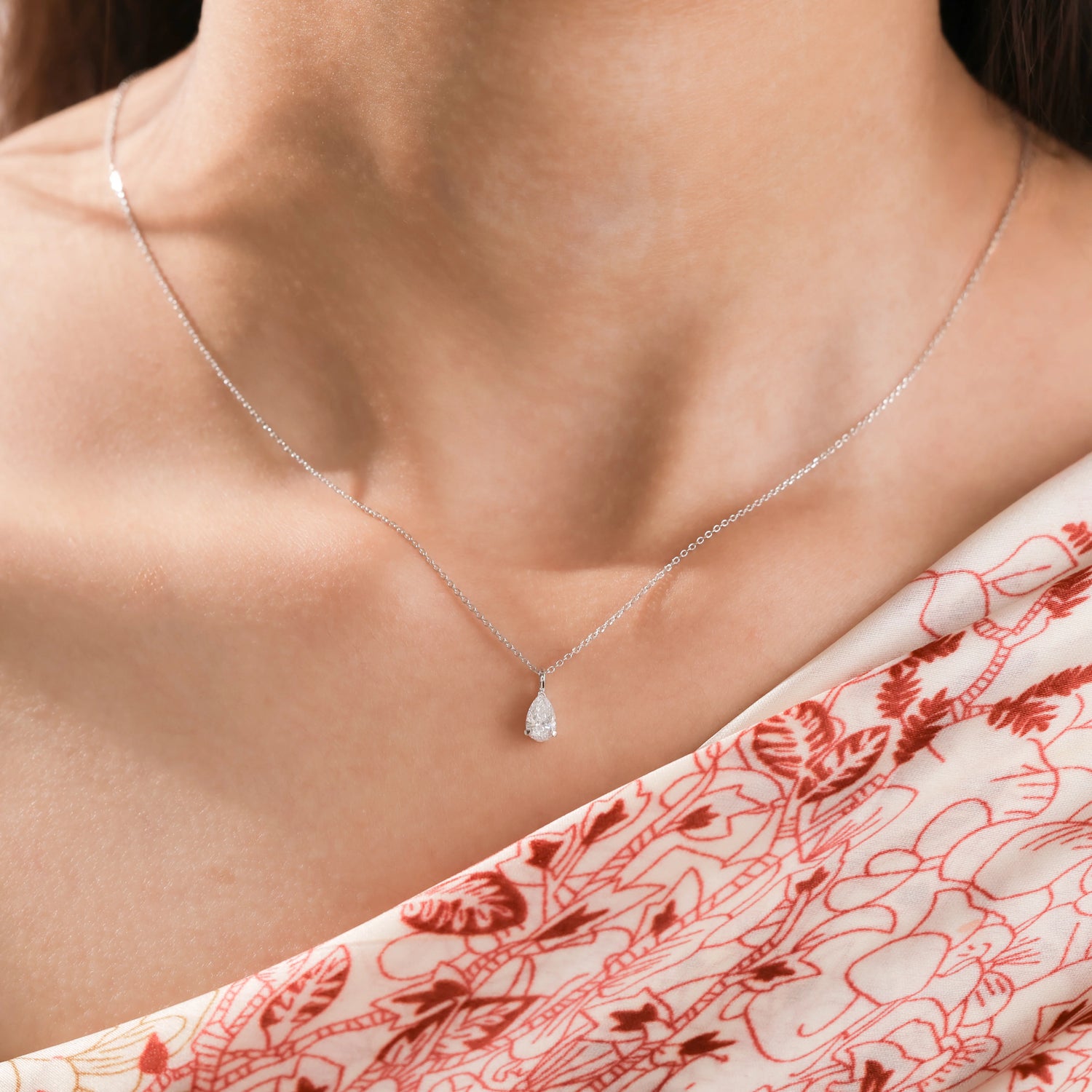 Pear Shape Diamond Pendant