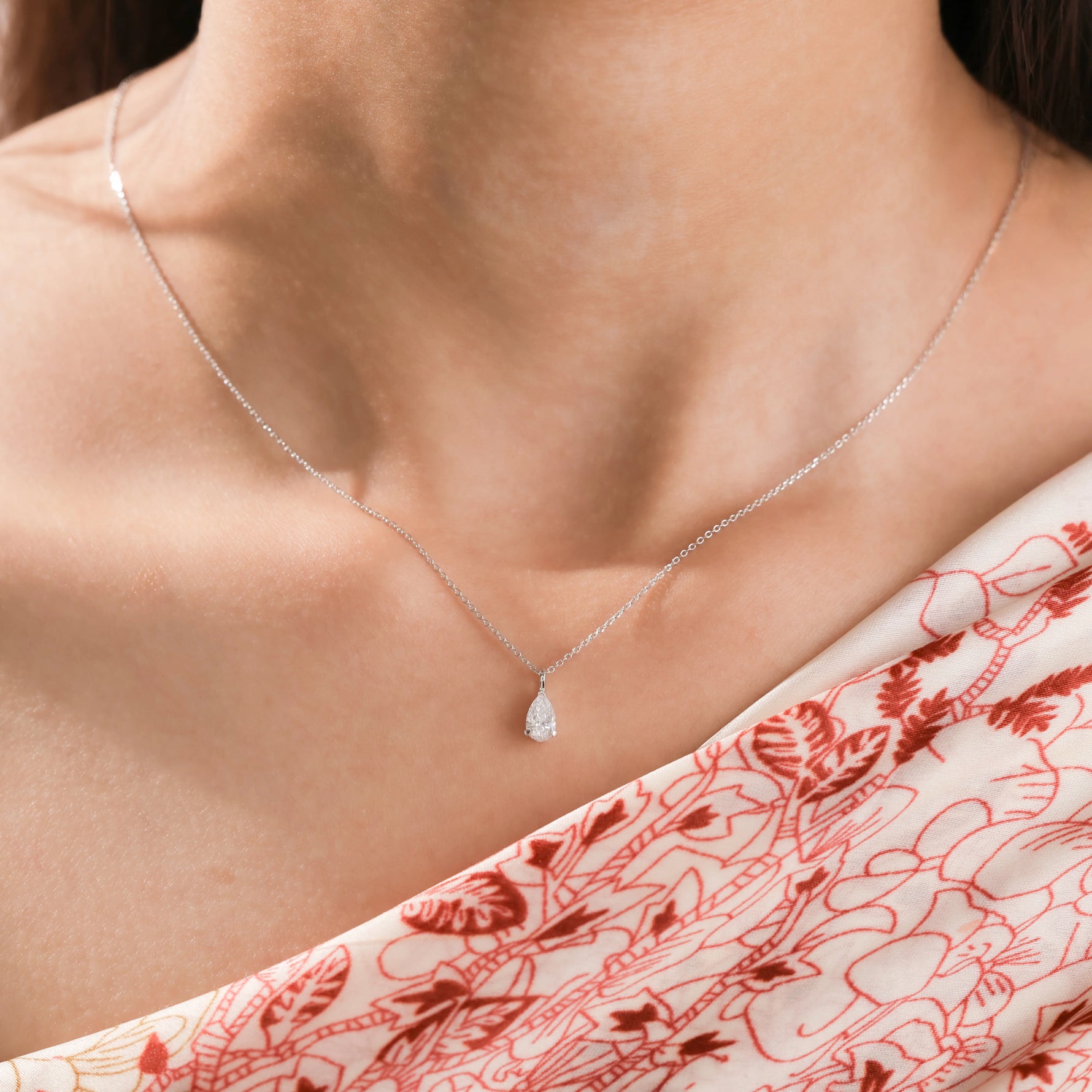 Pear Shape Diamond Pendant