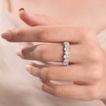 14K Gold Pear Cut Diamond Full Eternity Ring