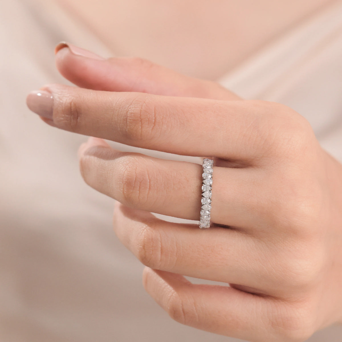 Pear Cut Diamond Eternity Ring