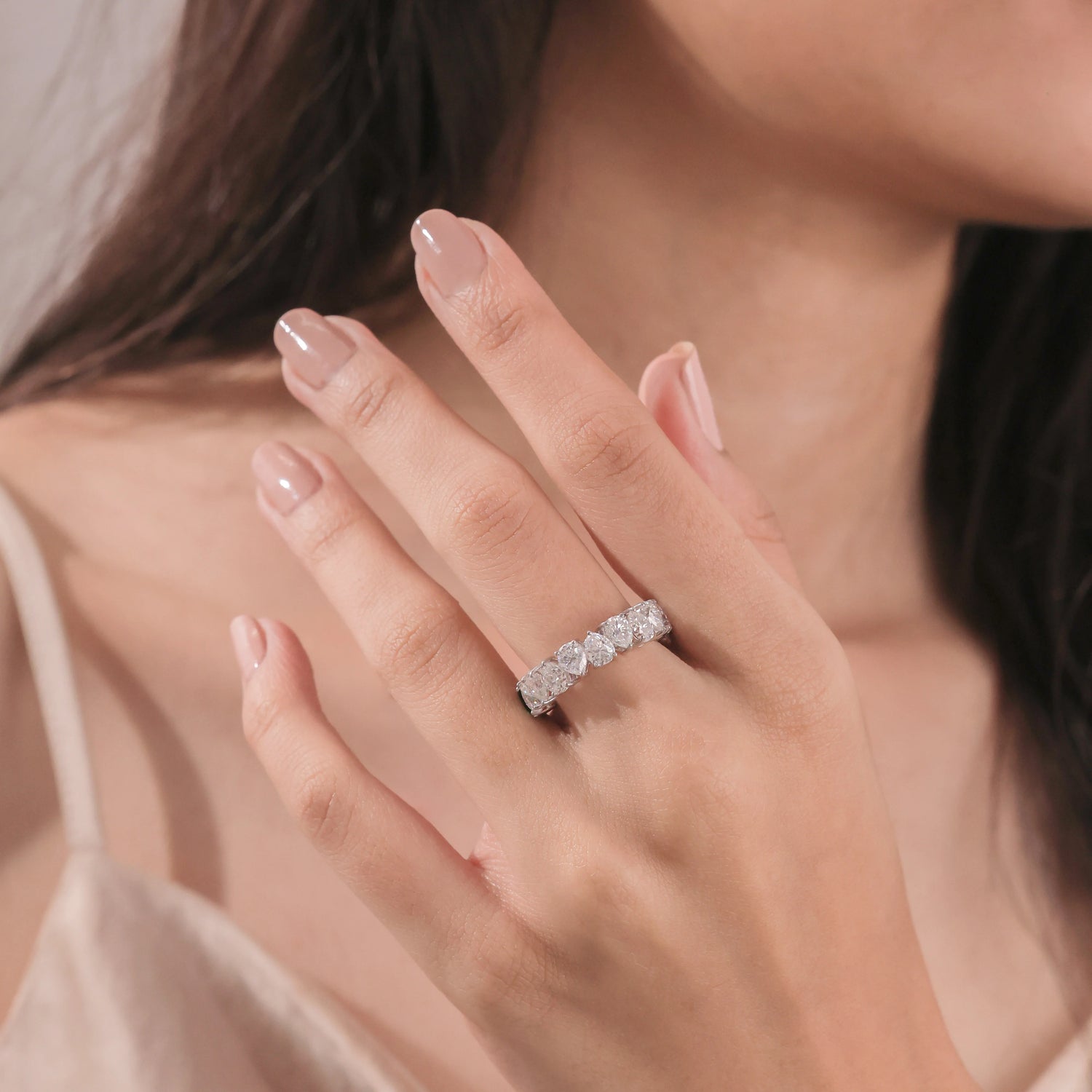 Pear Cut Diamond Eternity Ring