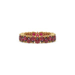 18K Yellow Gold Pear Ruby Gemstone Full Eternity Ring