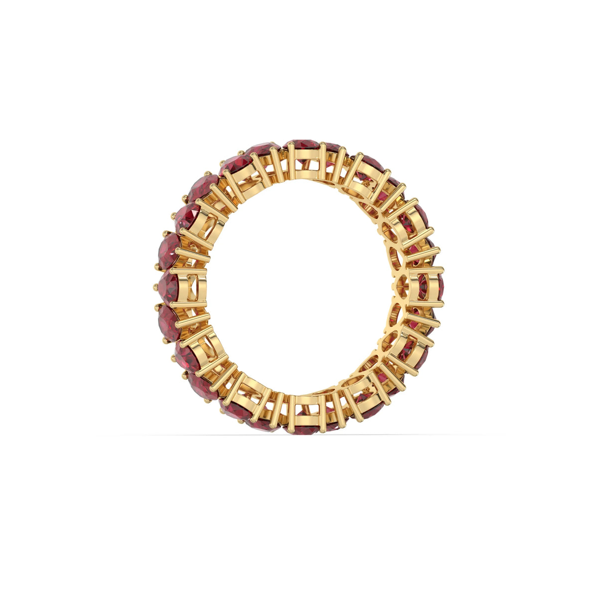 10K Yellow Gold Pear Gemstone Eternity Ring