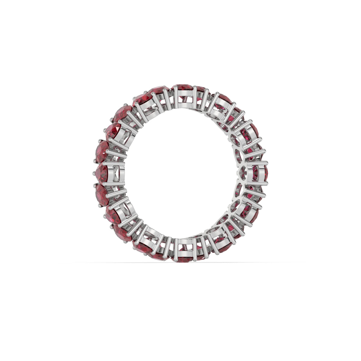18K Pear Ruby Gemstone Full Eternity Ring
